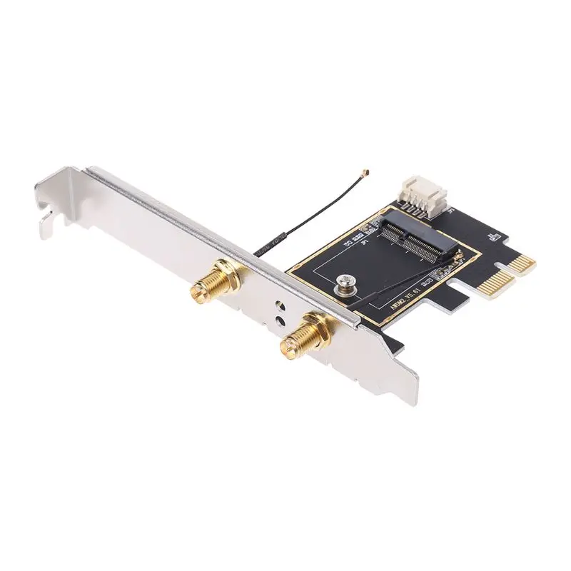M.2 NGFF to PCI-E Converter Desktop Wireless WiFi Bluetooth-compatible Network Card Adapter Board