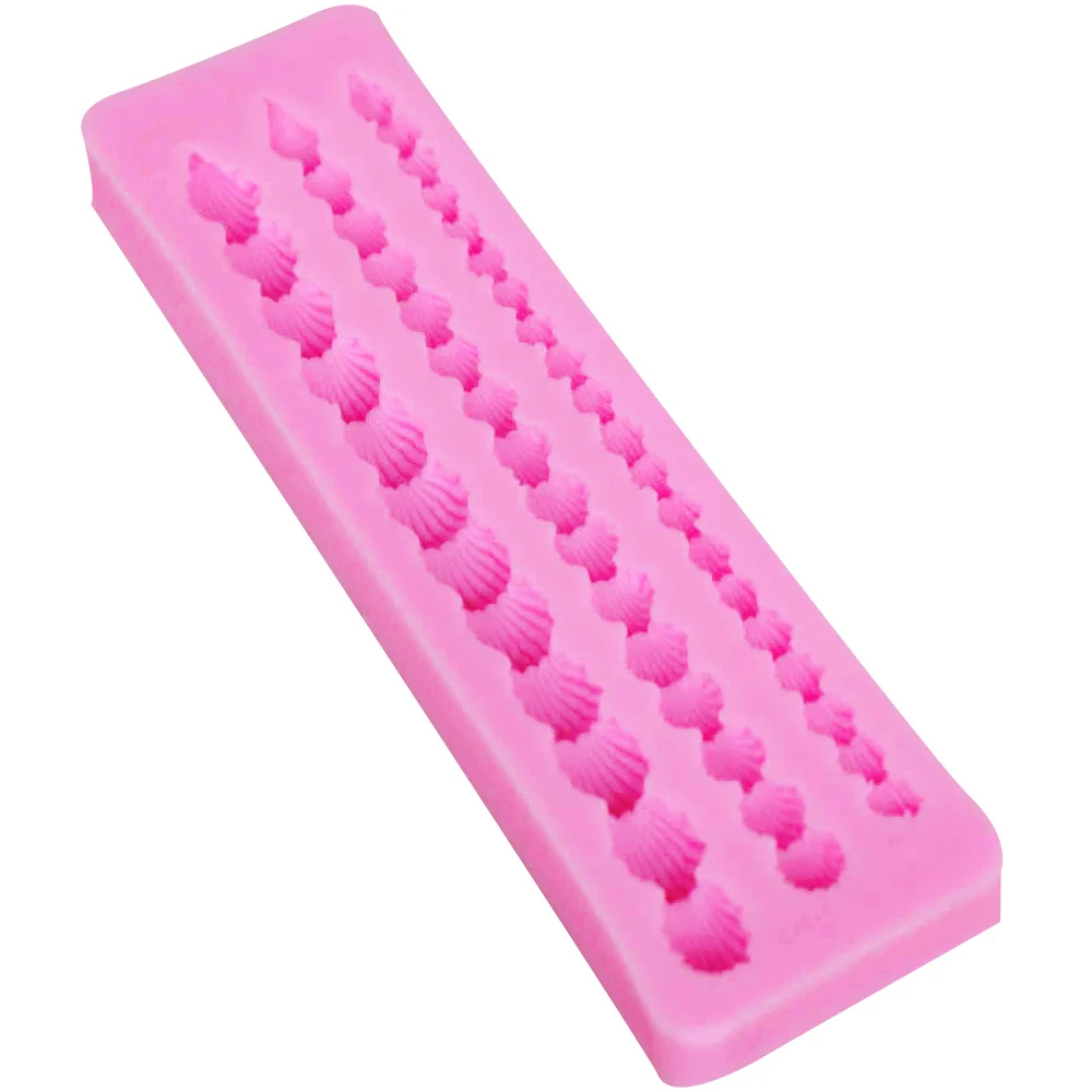 Cake Border Decoration Silicone Molds Shell Relief Flower Fondant Moulds Cake Decorating Tools Chocolate Candy Clay Moulds