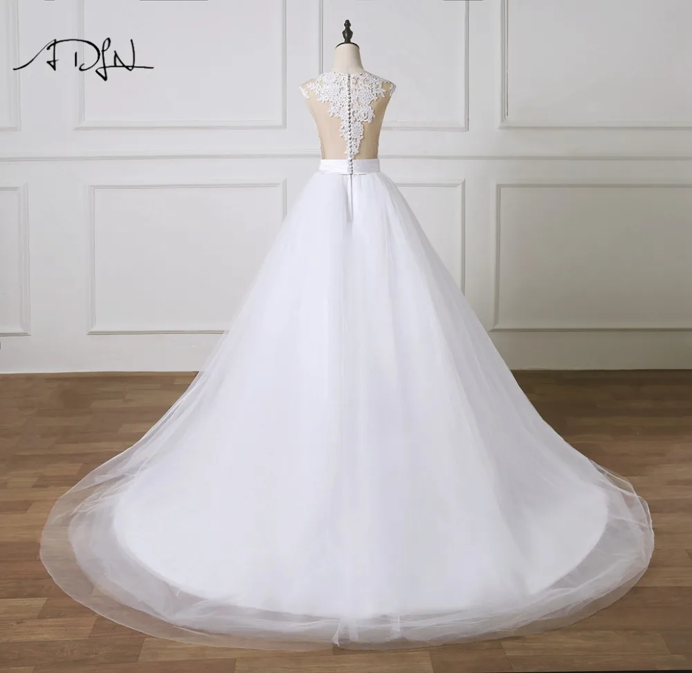 ADLN Charming A-line Wedding Dress Illusion Bodice Princess Puffy Bridal Gown Customized Vestidos de Novia