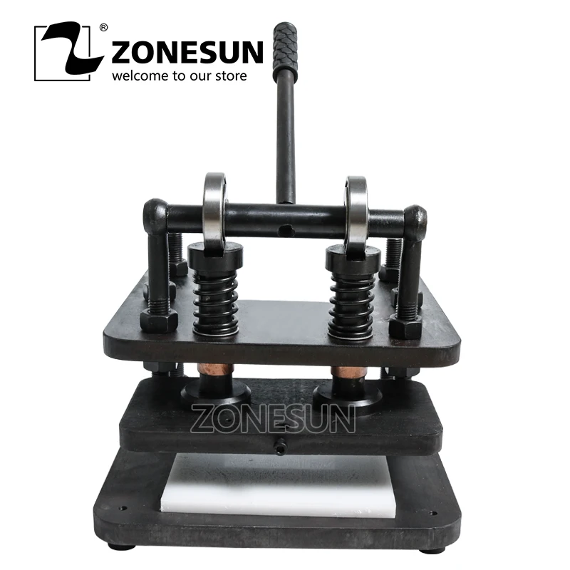 ZONESUN 26x13cm Hand leather cutting machine DIY wallet bag photo paper PVC/EVA sheet mold cutter leather Die cutting tool