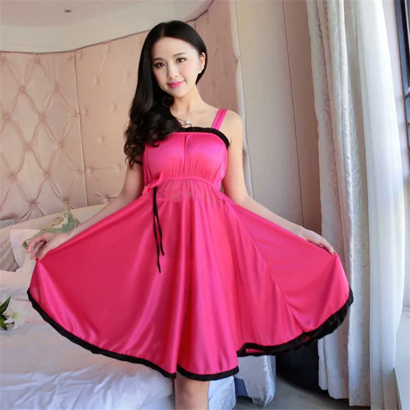 

Женское сексуальное шелковое атласное ночное платье без рукавов, новые ночные рубашки, женская ночная рубашка, кружевная одежда для сна на бретельках W710