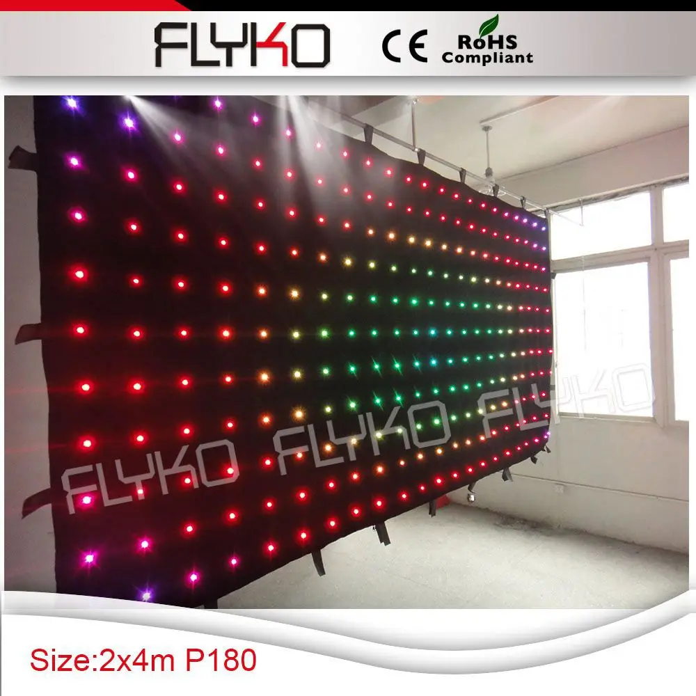 

p18 4x2m free shipping RGB customer demand led curtain design