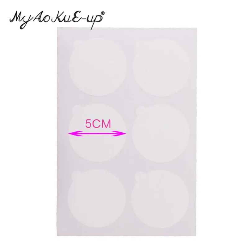 5/10 blätter Wimpern Kleber Halter Palette Kleber Papier Patches Aufkleber Für Wimpern Verlängerung Einweg Kleber Papier Pad Auge Aufkleber – Detail 7