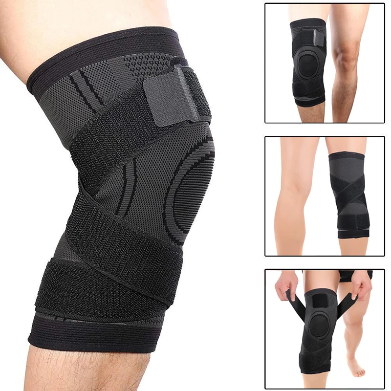 2 PCS 2022 Knee Support Breathable Postpartum Recovery Knee Bandage Brace Professional Protective Sports Knee Pad Tennis Cycling