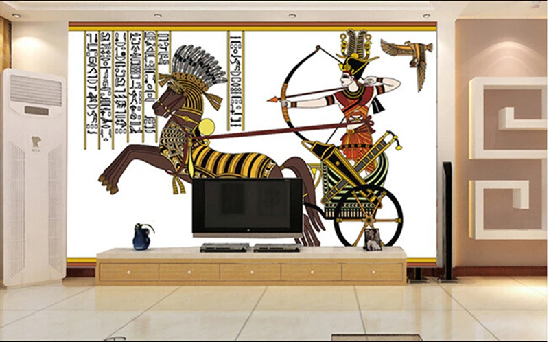 Custom murals, European figure horse and carriage riding archery papel de parede,living room TV wall waterproof  wallpaper