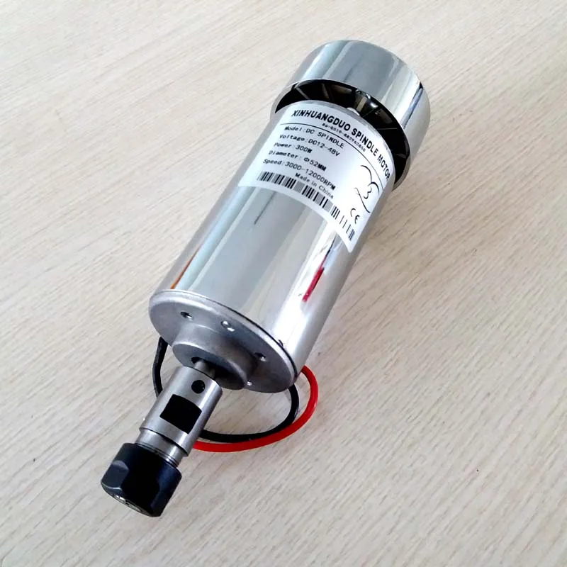 300W Spindle motor DC12-48V ER11 ER16 12000rpm 0.3kw spindle cnc router spindle motor cnc spindle motor