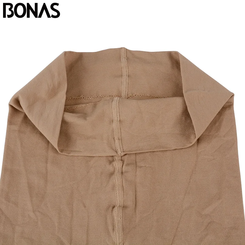 BONAS-女性用の通気性タイツ,透明なパンティー,光沢のあるナイロンストッキング,フック防止,丈夫な女性用パンツ,15d