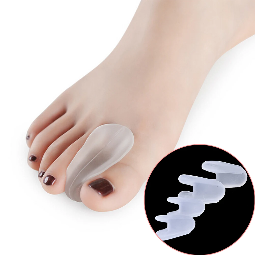 

1 Pair 2 size Gel Silicone Toe Separators Corrector Toe Stretchers Toe Buddy Orthotics Bunion Separators High Quality