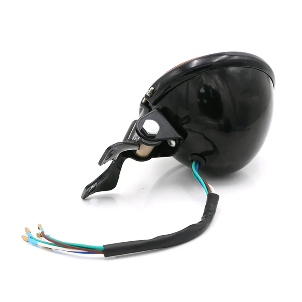 Universal Retro Metal Motorcycle Headlight Round 5 Inch 35W 12V with Holder for Harley / Suzuki High Quality