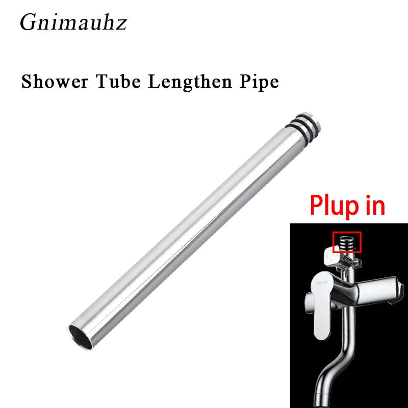 24mm/22mm/20mm 30/40cm Copper Plating/Black Shower Extension Rod without thread heightening shower tube lengthen Extension pipe