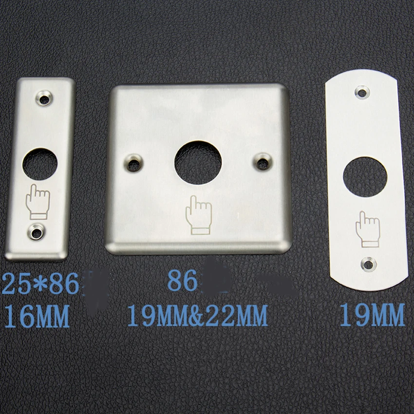 16/19/22mm 86 Type Switch Button Knob Metal Panel Stainless Steel On/Off Socket Cover Board for Home,Hotel(Can Customize LOGO)