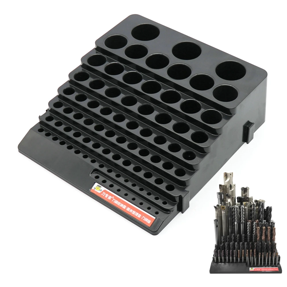 1Pc 85 Holes Tool Storage Box Milling Cutter CNC Tool Accessories Placement Rack