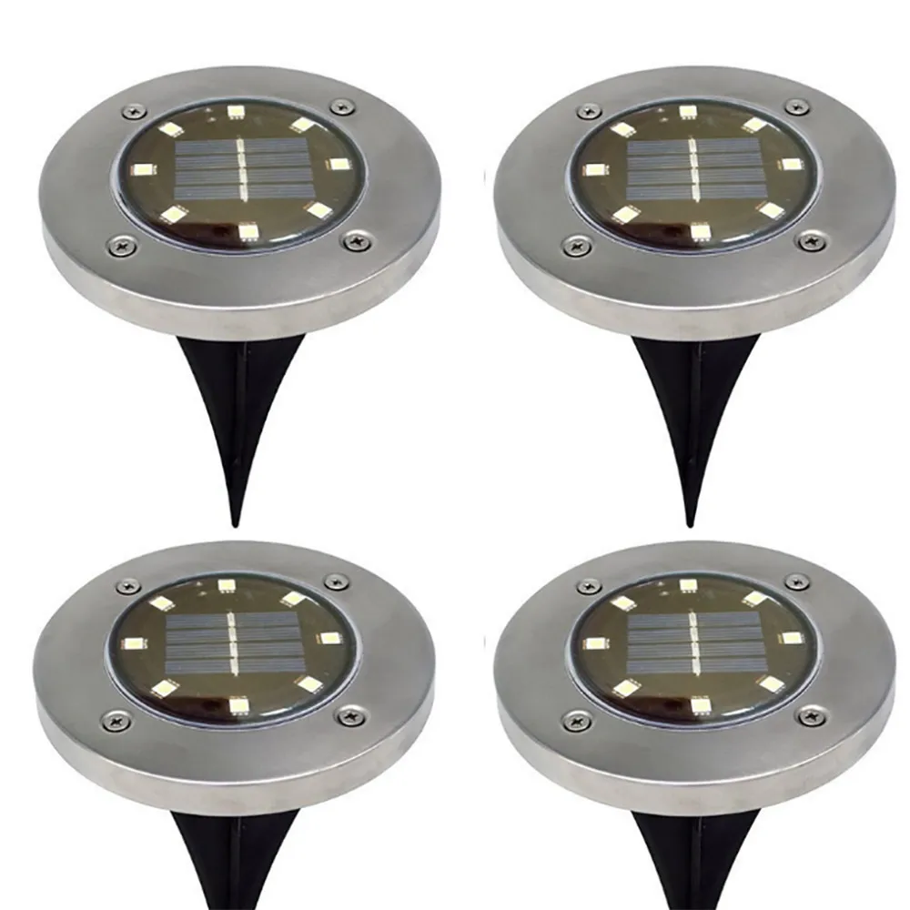 4/8 PCS 8 LED Solar Power Rasen Licht Garten Unterirdischen Begraben Lampe Wasserdichte Outdoor Pfad Weg Garten Rasen Yard Outdoor lichter