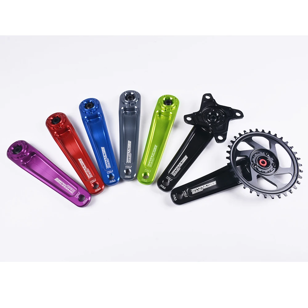 Bicycle Crank Crankset arm kit gear MTB Mountain Bike Crankset Aluminum Bike Crank Sprocket set and Bottom Bracket Kit 170mm