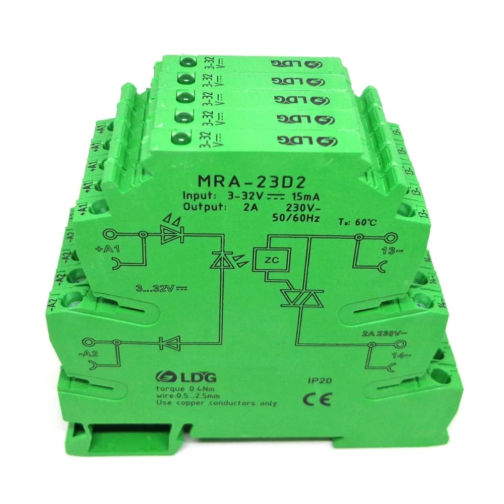 5PCS MRA-23D2 Mini 6.2mm 2A Input: 3-32V DC Solid State Relay Relay Module