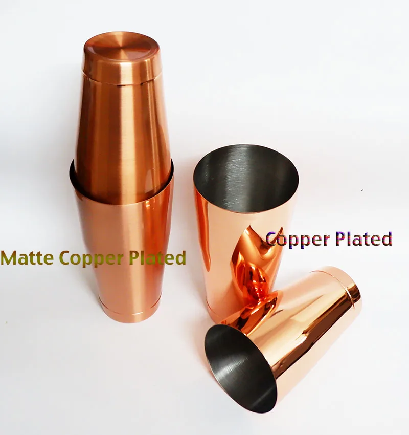 Stainless Steel Boston Shaker Bar Shaker with Different Surface Finish -2 Piece Cocktail Shaker, 15-Ounce and 25-Ounce