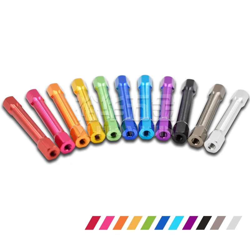 10pcs M3 Aluminum spacers M3*10/15/20/25/28/30/35/37/40mm aluminum hex step pillar standoff spacer M3 Aluminum Long screws