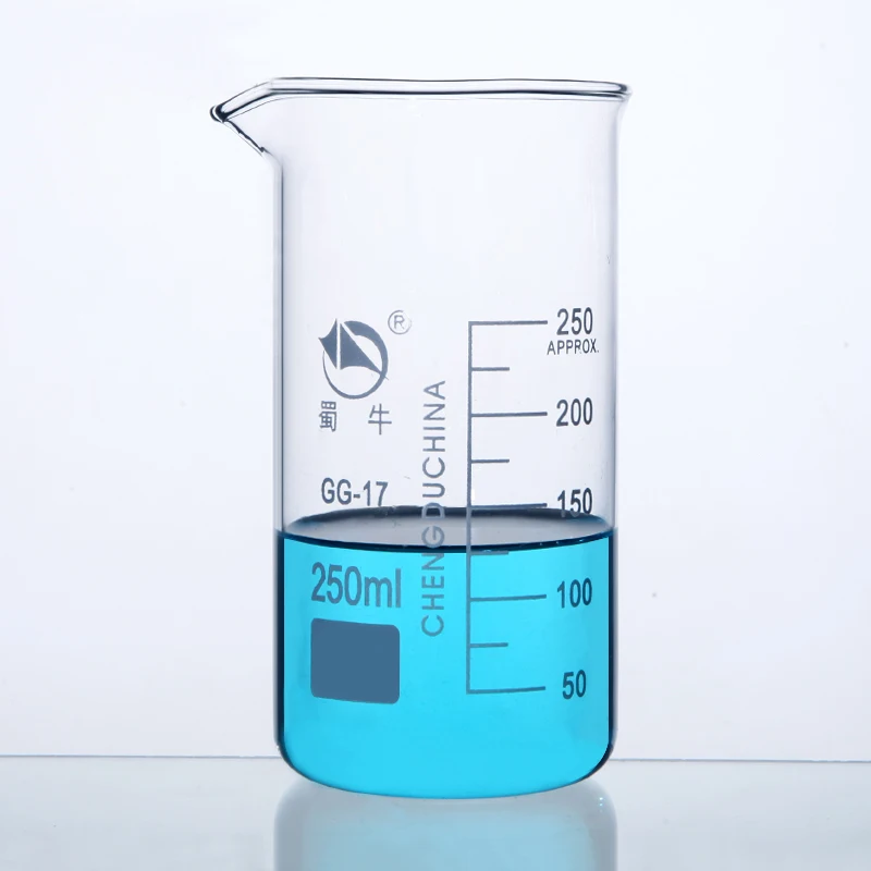 50-1000ml Borosilicate Graduated Glass Beaker in tall form glass measure cup Laboratory Equipment