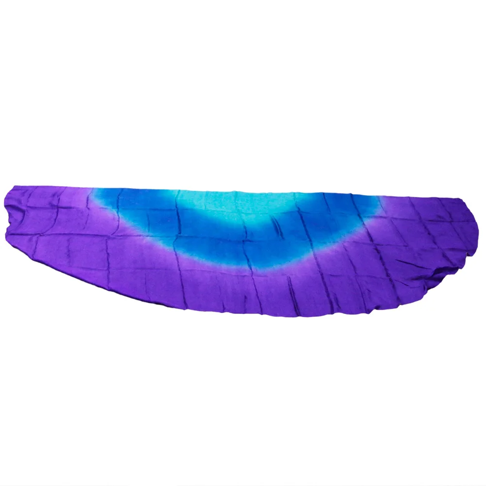 High Quality Dance veils Handmade Natural Silk Belly Dance Veils  Dance Props Silk Semicircle Veils turquoise royal blue purple