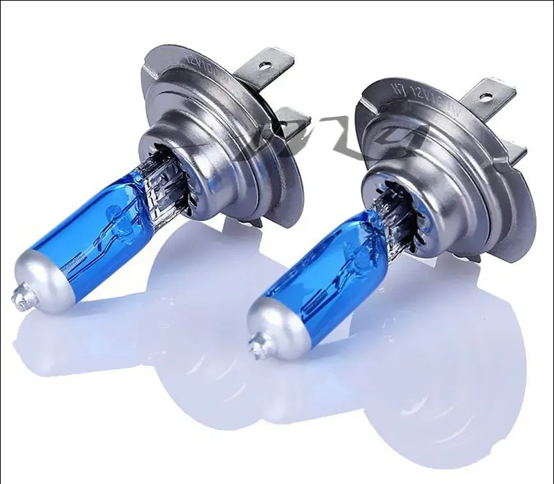 10 قطع H7 55 واط 12 فولت مصباح هالوجين سوبر وايت الضباب أضواء عالية الطاقة سيارة المصباح مصباح سيارة ضوء مصدر وقوف السيارات 6000 كيلو السيارات