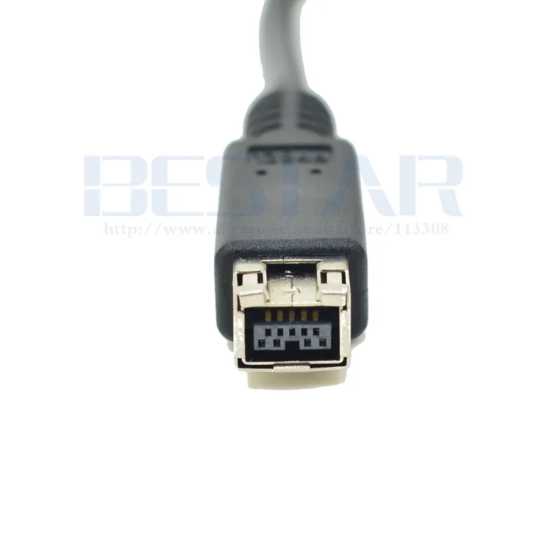 60CM Black IEEE-1394b Firewire 800 1394B Premium Cable 9 Pin to 9 Pin Male to Male 2 Foot (0.6m) for Data Transfer