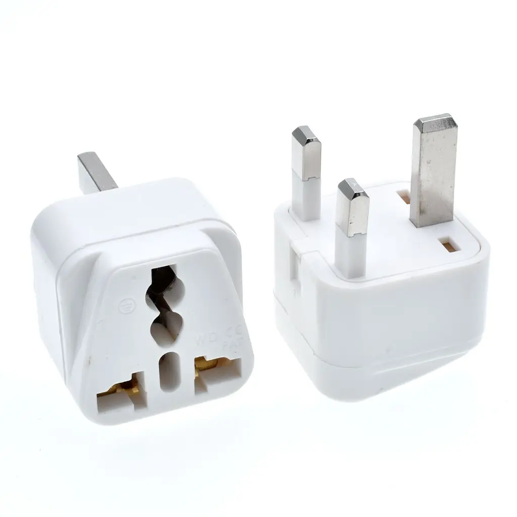 Universal Grounded Type G for GB UK HK AC Power Plug Travel Trip Adaptor Adapter UK, Ireland, Cyprus, Malta, Malaysia,