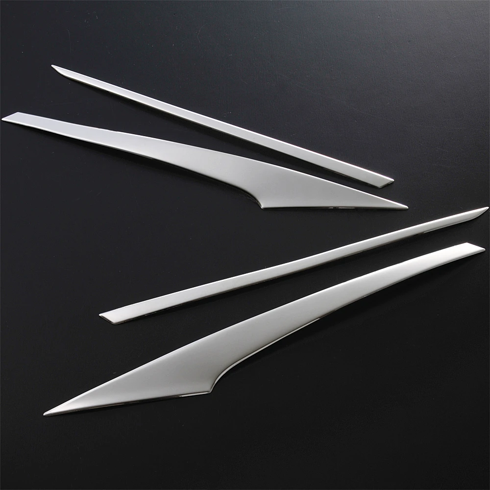 4pcs SUS304 Stainless Steel Head Lamp Side Trim Car Styling Accessories Cover For Toyota Prius Alpha V ZVW40
