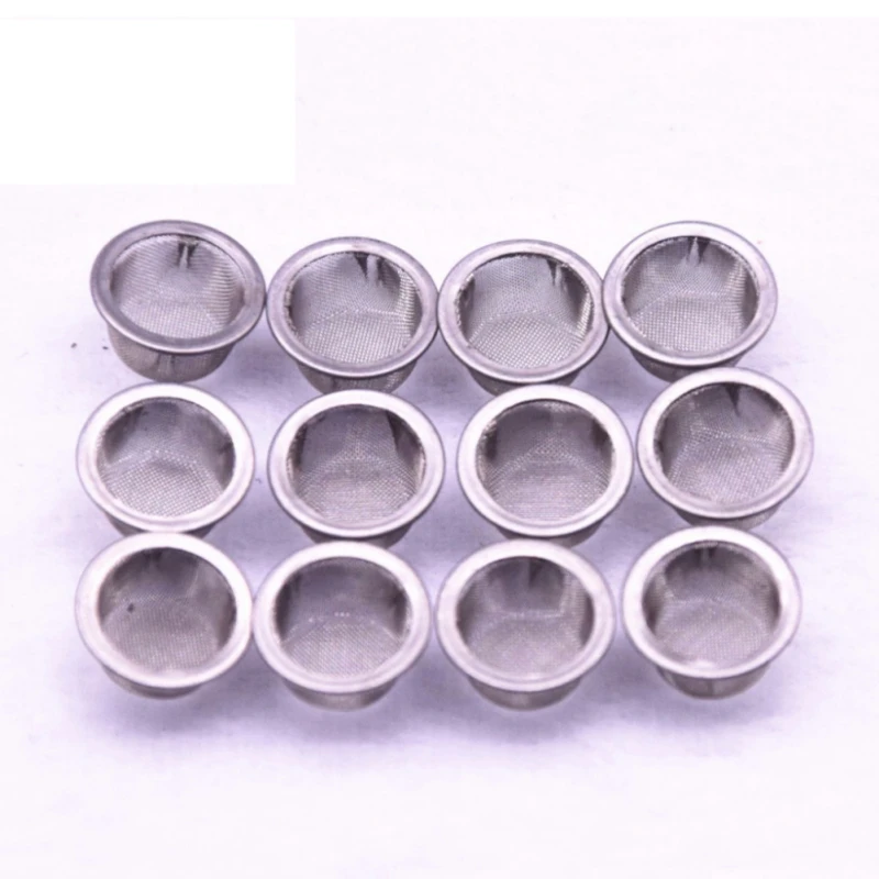 10Pcs Smoking Pipe Metal Ball Stainless Steel Filter Screen Crystal Pipes Filter Mesh Smoking Weed Tobacco Accessories