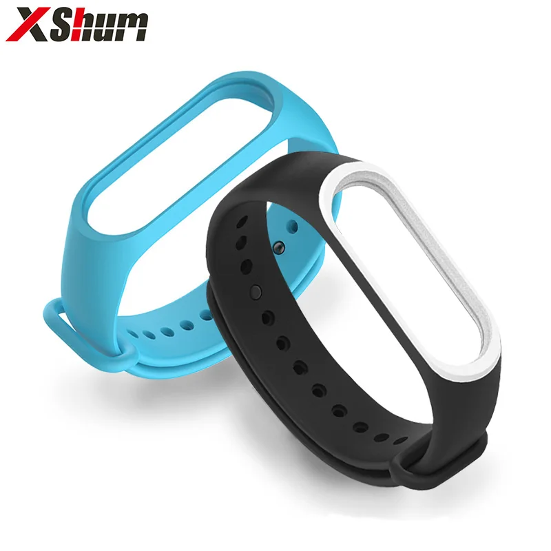 XShum mi fascia 4 cinghia Braccialetto in Silicone Per Xiao mi mi fascia 3 mi band 4/3 cinghia di polso del wristband di Ricambio accessori per Articoli Elettronica smart
