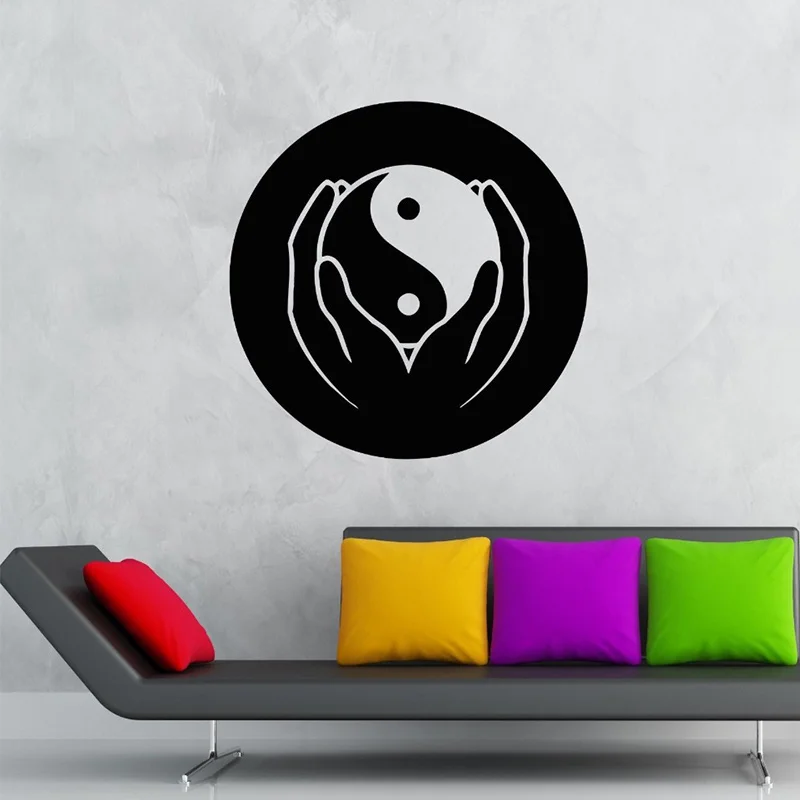 Taiji Yin Yang Chinese Philosophy Taoism Wall Sticker Home Decor Vinyl Wall Decal Wall Art Mural Decoration