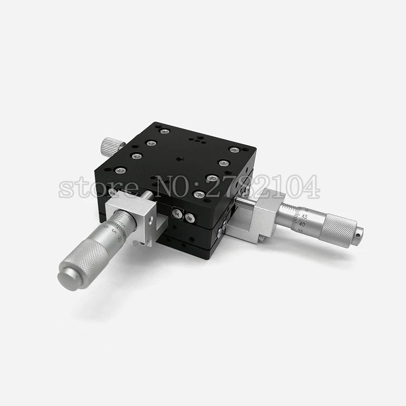 XY Axis 60*60mm Trimming Station Manual Displacement Platform Linear Stage Sliding Table LY60 XY60 Cross Rail ultra-thin