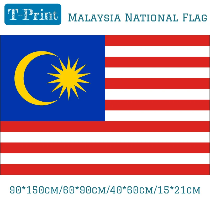 Malaysian flag and Banner 90 * 150cm hoist flags are selling custom-shop world-quality polyester celebration decoration