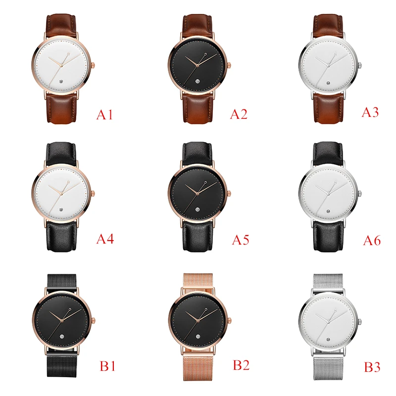 CL026 Custom Watch Wholesale Logo Engraved Simple White Watches OEM Designer Wrist Watch For Men