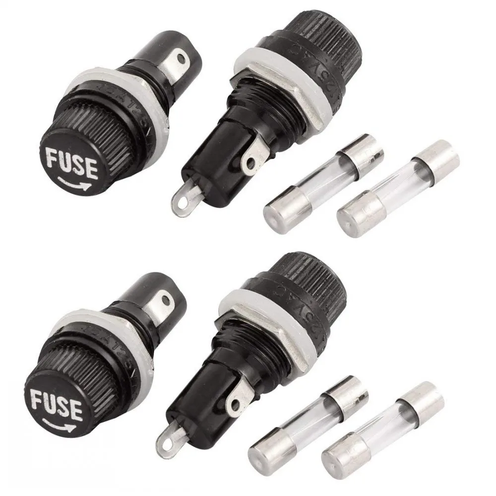 50 Stück 5*20mm Schwarze Sicherungshalter 5X20 Schwarze Sicherungsrohr-Sockelhalterung für 5*20 Sicherungs-Panelmontage-Halterungen – Detail 1