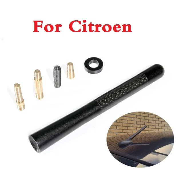 Fashion Trend 4.72inch Carbon Fiber Short Car Roof Radio Aerial Fm Antenna For Citroen C1 C2 C3 C4 C4 Aircross C4 Cactus C5 C6