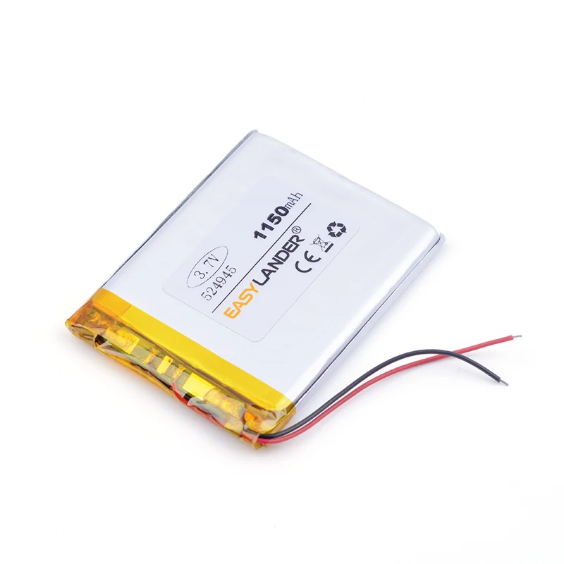 best battery brand Size 524945 3.7V 1150mah Lithium polymer Battery with Protection Board For MP4 PSP GPS Tablet PCs PDA Free S