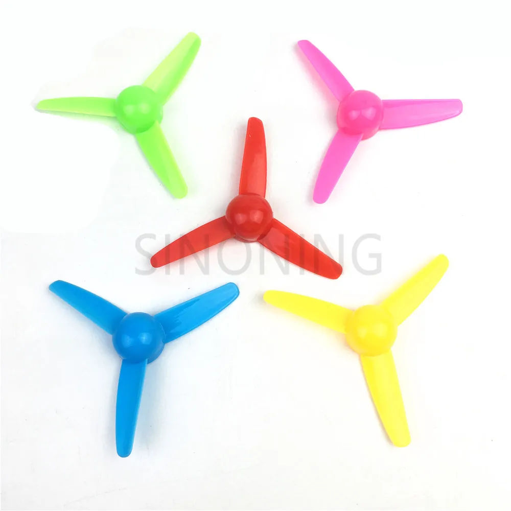 10pcs 5 colors 80mm Standard Clover Propeller Spiral Wings Air Paddle DIY toy Model Fan 2mm Hole