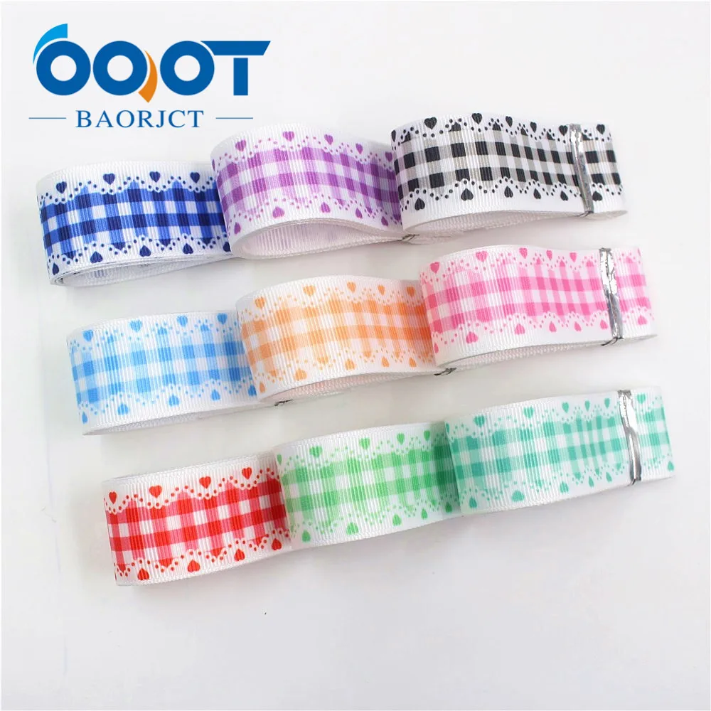 OOOT BAORJCT I-19603-1361, 25mm 10 jardów geometryczne transfer termiczny drukowane wstążki tkania, taśma rzemiosła, łuk cap akcesoria do