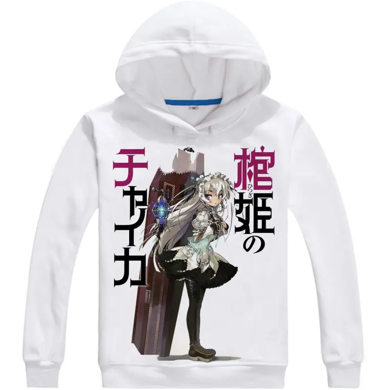 Hitsugi no Chaika Hoodie Anime chaika trabant Cosplay white hoodies Cute Sweatshirts Japanese Cartoon Fans