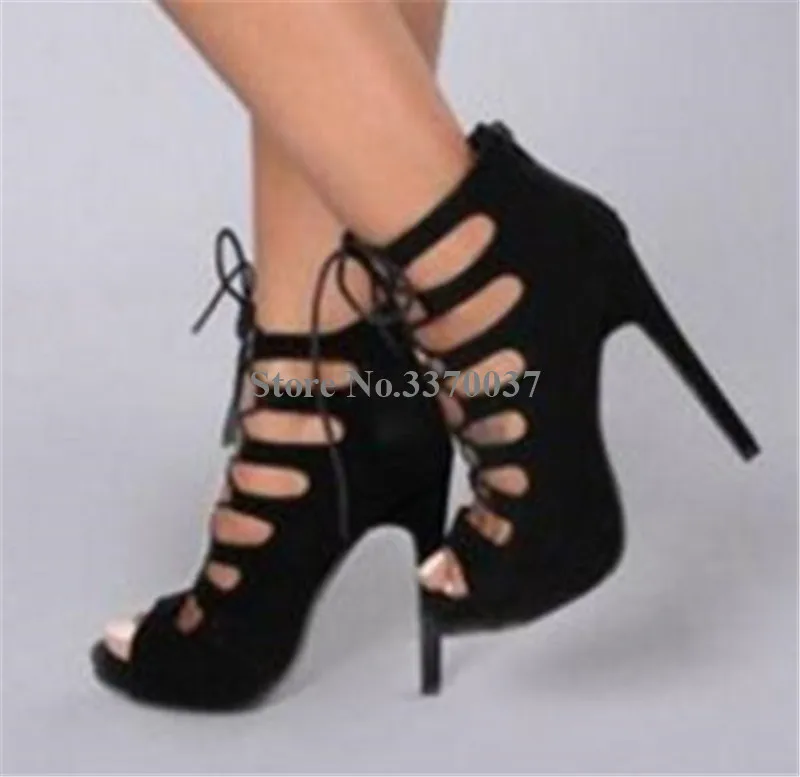 Linamong موضة جميلة اللمحة تو جلد الغزال كعب ستيليتو المصارع مضخات الوردي البيج الأحمر الدانتيل متابعة الأشرطة عبر الكعب العالي