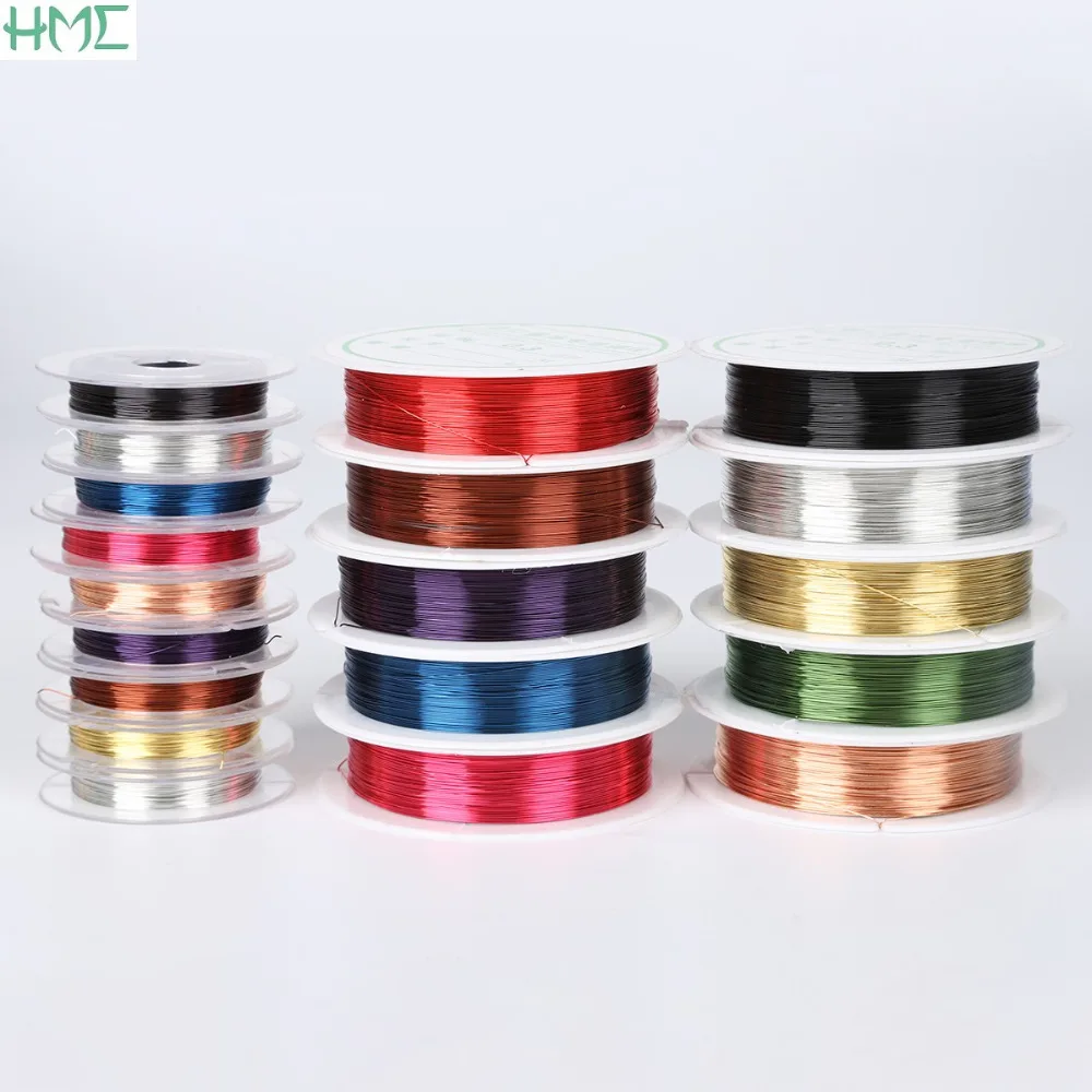 Copper Wire 0.3/0.4mm Mixed Color Beading Wire Cord String Thread For DIY Craft Bracelet Earring Jewelry Making Accessories