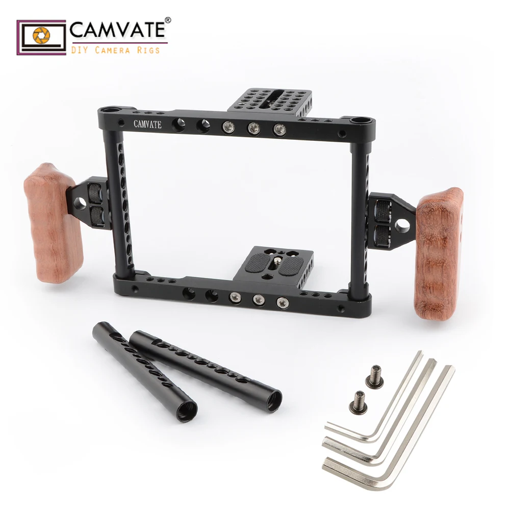 CAMVATE Camera Cage Rig For Canon 650D/600D/550D/500D/450D/7D MarkII/5D Mark11/Nikon D3200/D3300/700D/Sony a58/a7/a711/GH4/GH3