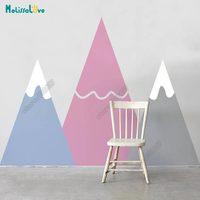 

Adventure Theme Decor Huge Mountain Nursery Kid Room Baby Room Decal Removable Vinyl Wall Sticker JW377