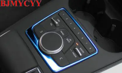 BJMYCYY Stainless steel Gear Control system automobile decorative car styling accessory sequins decoration for Audi A4L 2017 18