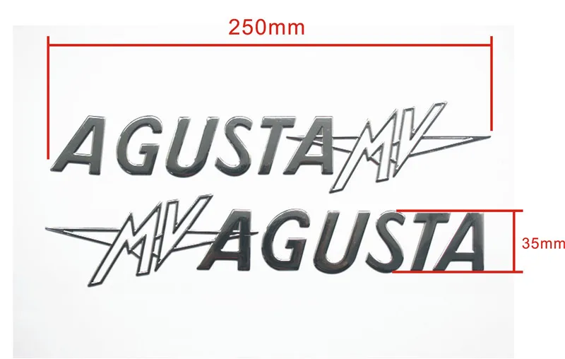 

2 pcs / lot 3D sticker for MV AGUSTA logo sticker Legshield side badges decal sticker 3d for AGUSTA STICKER MV 80 90