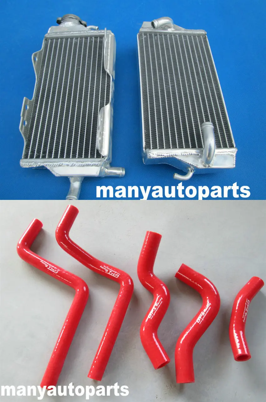 

For Honda CR125/CR 125 R/CR125R 2-stroke 2000 2001 aluminum radiator & red hose