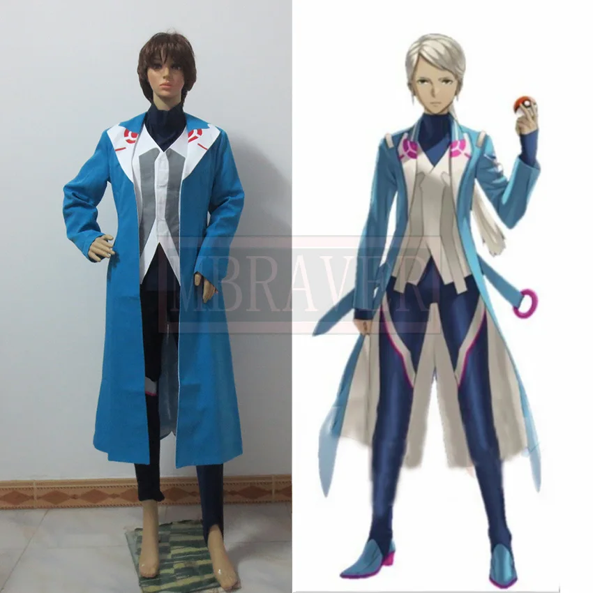 

Hot Go Team Cosplay Costume Hot Go Trainer Uniform Team Blanche Team Mystic coaplay costume Top+Pant+Vest+T-shirt