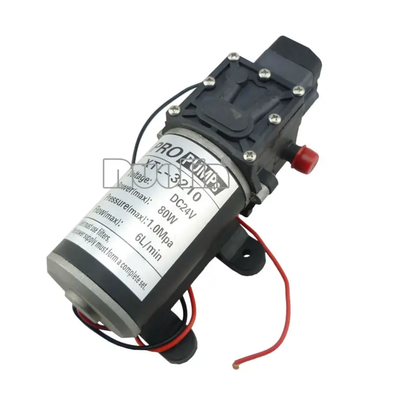 

1pcs water pump Automatic Pressure switch control 12V 24V dc 80W 6LPM Diaphragm high pressure water pump