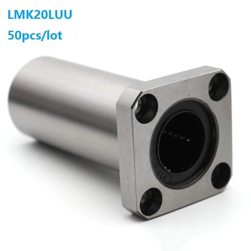 

50pcs/lot LMK20LUU Long Type Rectangular Flange Linear Bearing CNC Linear Bush for 3D printer parts