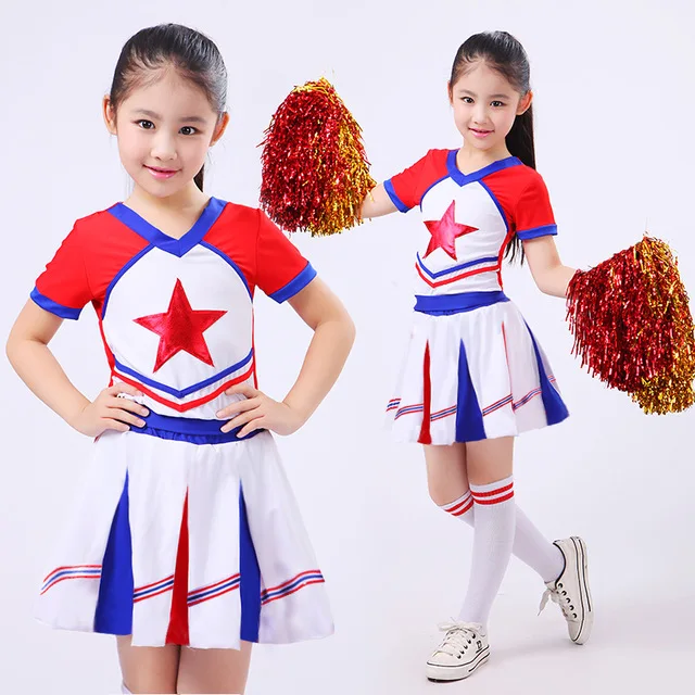 Girl School Uniforms Set Girl Children Calisthenics Suit Kid Student Competition Suit Girl Soccer Team Cheerleader Suits